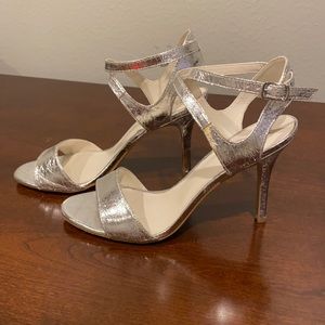 Silver high heels